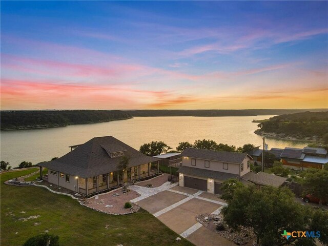 34 Spruce Dr, Belton, TX 76513 - view from above of property with a nearby body of water