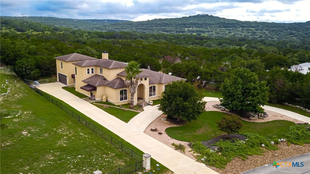 birds eye view of property