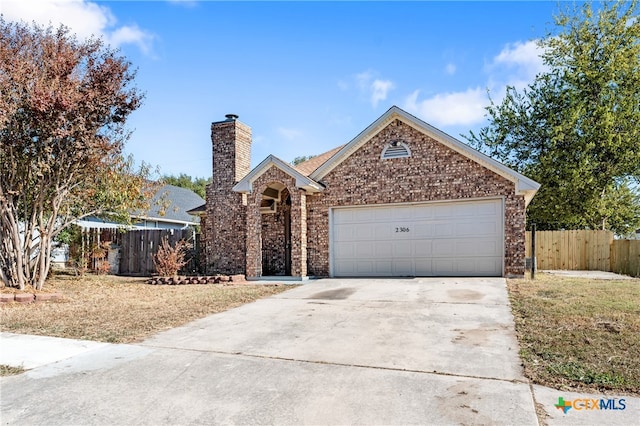 view of front of home featuring a garage