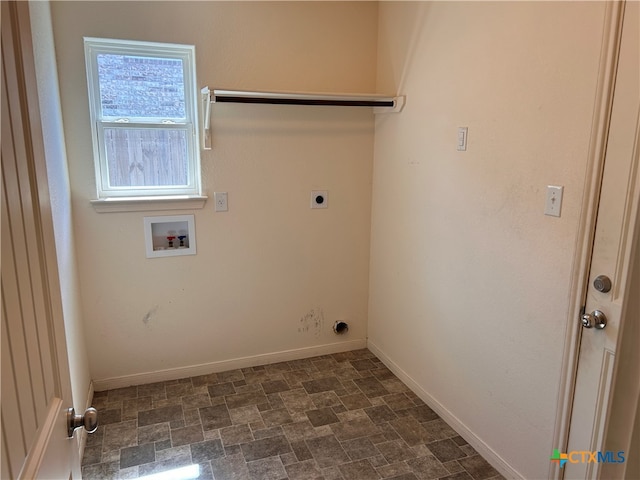 laundry area with hookup for a washing machine and hookup for an electric dryer