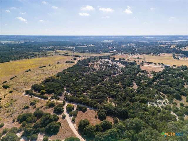 drone / aerial view with a rural view