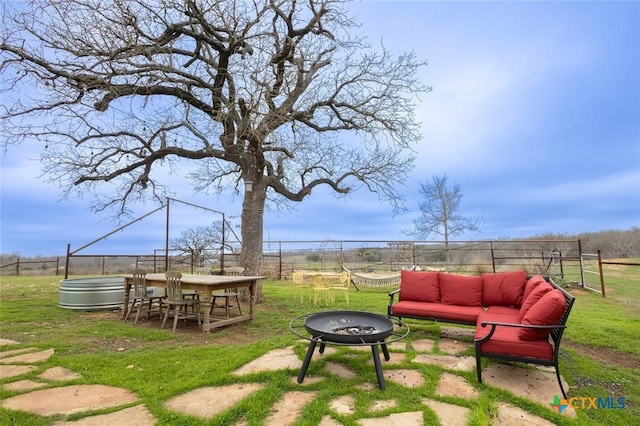 3270 Fm 671, Luling, TX 78648 - view of yard featuring fence and an outdoor fire pit