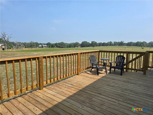 wooden deck with outdoor lounge area