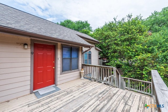 402 N Fredericksburg St Unit 9, San Marcos, TX 78666 - view of wooden deck