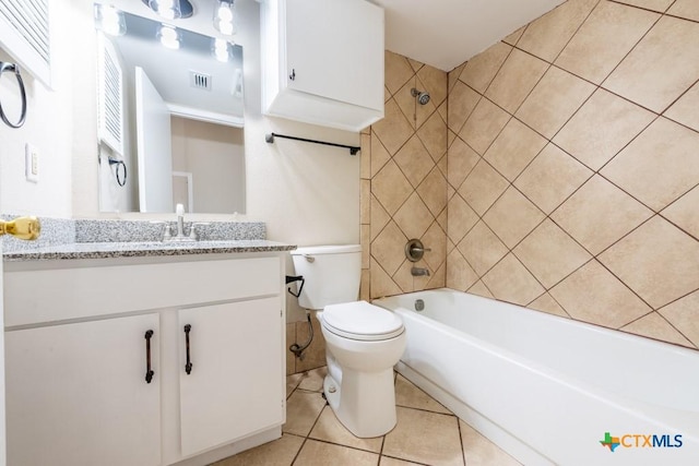 402 N Fredericksburg St Unit 9, San Marcos, TX 78666 - bathroom with vanity, tile patterned flooring, and shower / bathtub combination