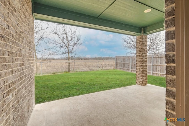 view of patio / terrace with fence