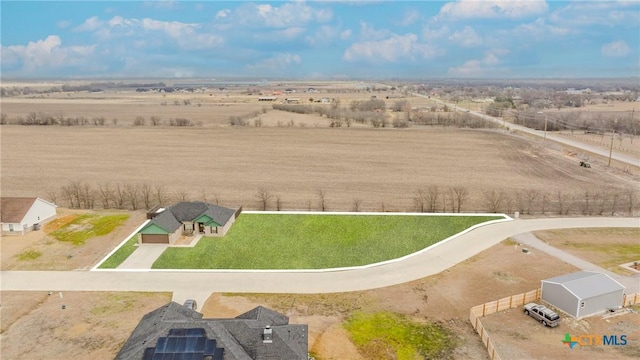 drone / aerial view featuring a rural view