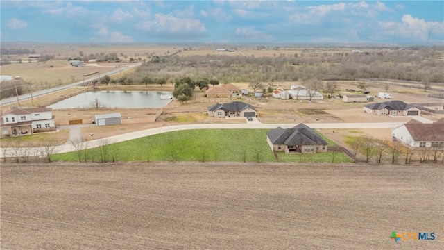 aerial view featuring a rural view