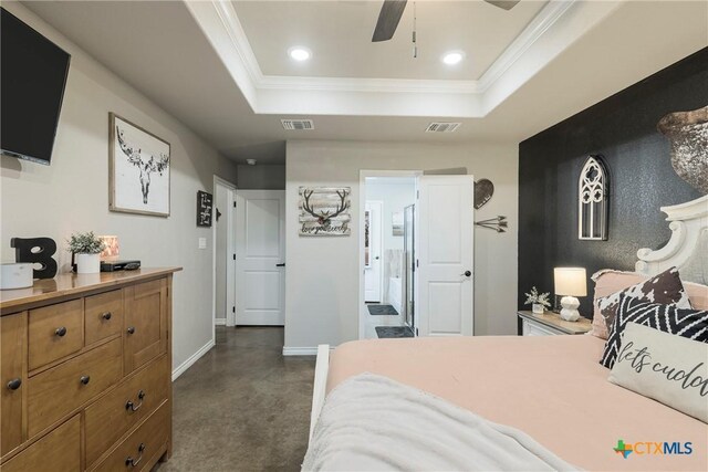 7112 Kc Ranch Ct, Temple, TX 76501 - bathroom with a sink, double vanity, a shower stall, finished concrete floors, and a bath
