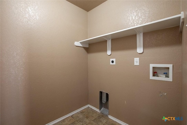 washroom featuring hookup for an electric dryer and hookup for a washing machine