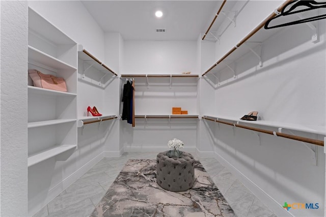 view of walk in closet