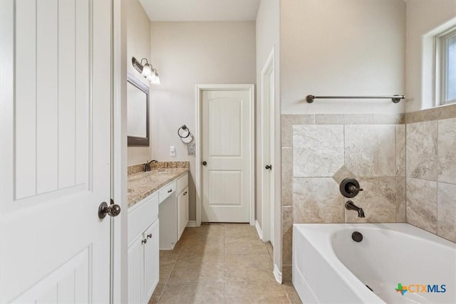 13 Mojave Ln, Belton, TX 76513 - bathroom featuring vanity, a bath, and tile patterned flooring