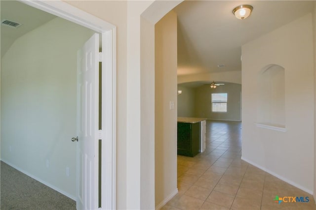 2521 Arno St, Harker Heights, TX 76548 - hall featuring light tile patterned flooring and arched walkways