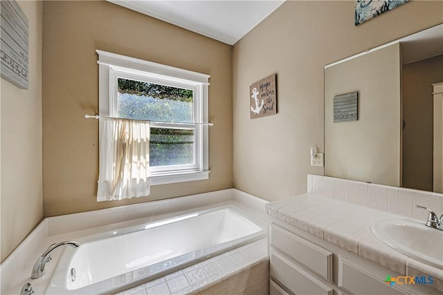 2006 Rose Cir, Harker Heights, TX 76548 - bathroom featuring vanity and a garden tub