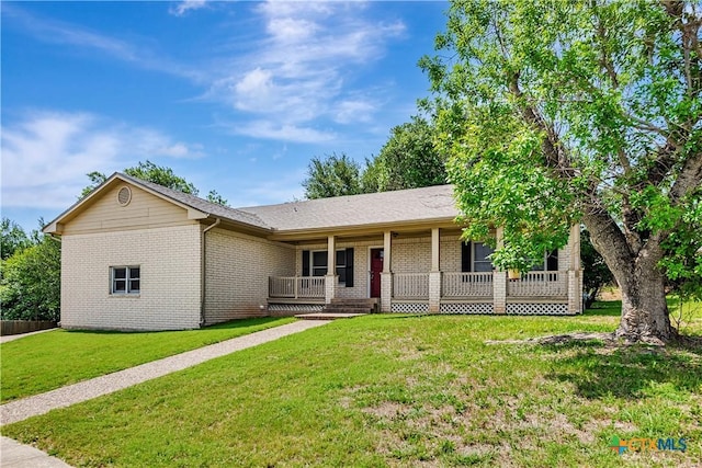 2006 Rose Cir, Harker Heights, TX 76548 - single story home featuring covered porch, brick siding, and a front lawn