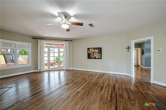 2006 Rose Cir, Harker Heights, TX 76548 - unfurnished room featuring wood finished floors and ceiling fan