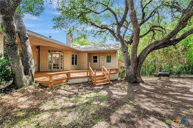 2006 Rose Cir, Harker Heights, TX 76548 - back of house featuring a deck and a chimney