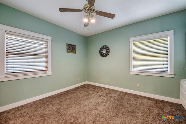 2006 Rose Cir, Harker Heights, TX 76548 - spare room with carpet flooring and a ceiling fan
