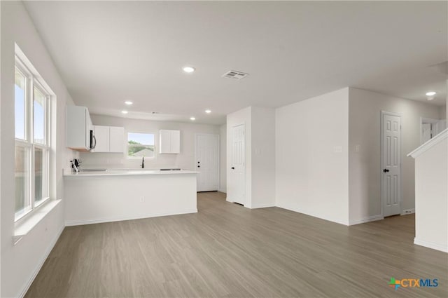 1007 Antelope Trl, Temple, TX 76504 - unfurnished living room with light wood-type flooring and recessed lighting