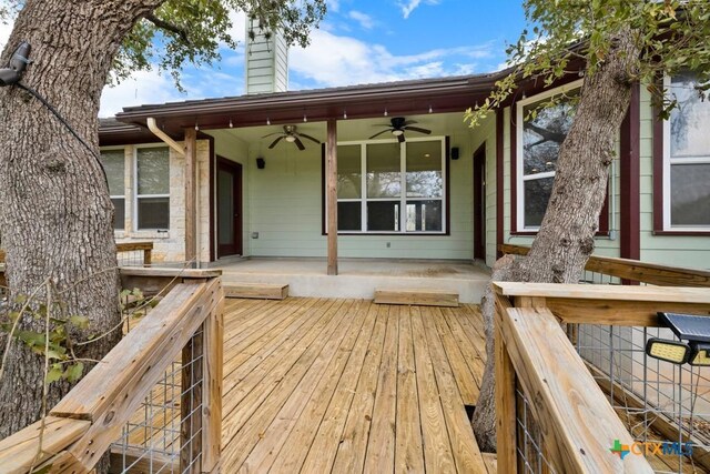 wooden deck with area for grilling