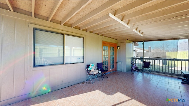 view of patio / terrace featuring french doors