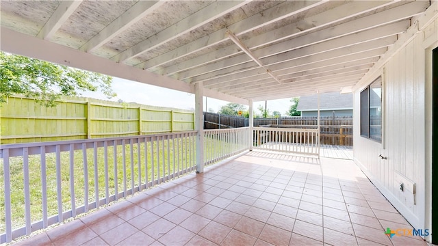 view of patio featuring a fenced backyard