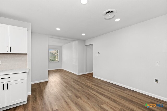 interior space featuring dark hardwood / wood-style floors