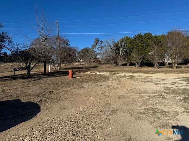 view of yard with a rural view