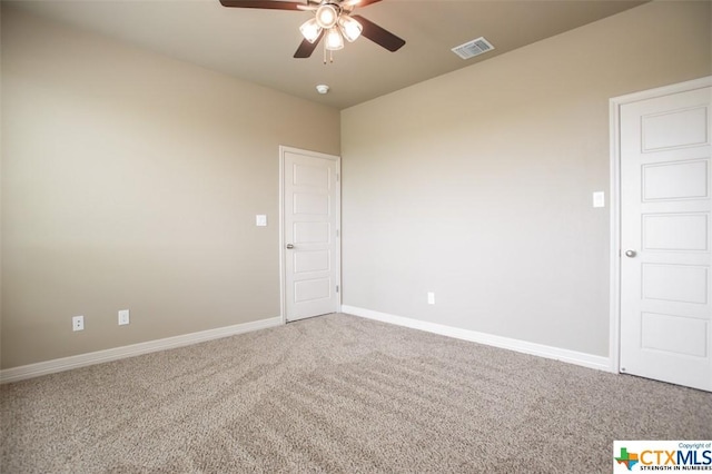 1018 Winchester Dr, Nolanville, TX 76559 - carpeted empty room featuring ceiling fan and baseboards