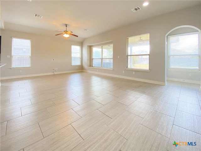 414 Field Corn Ln, San Marcos, TX 78666 - empty room featuring ceiling fan and wood finish floors