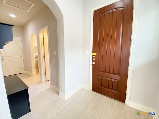 414 Field Corn Ln, San Marcos, TX 78666 - foyer with arched walkways and recessed lighting
