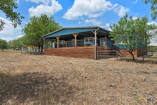 view of horse barn