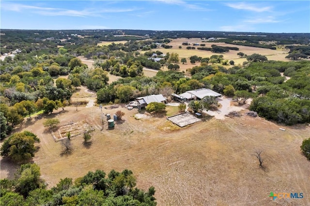 drone / aerial view featuring a rural view