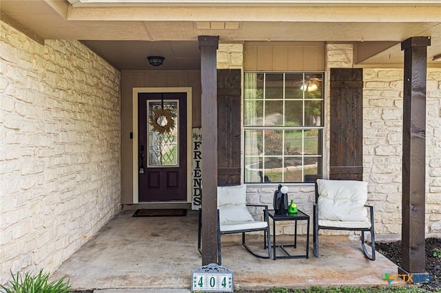 404 Innwood Dr, Georgetown, TX 78628 - entrance to property with a porch and stone siding