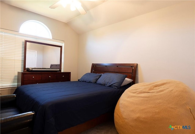 319 Silverado Trl, Victoria, TX 77901 - bedroom featuring a ceiling fan and vaulted ceiling