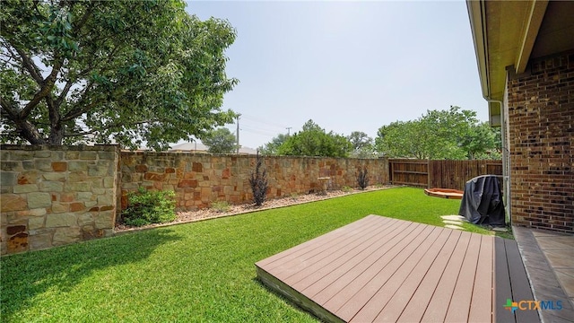 322 Wauford Way, New Braunfels, TX 78132 - view of yard featuring a wooden deck