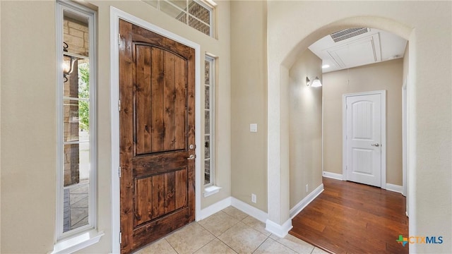 322 Wauford Way, New Braunfels, TX 78132 - entrance foyer with baseboards and light tile patterned floors
