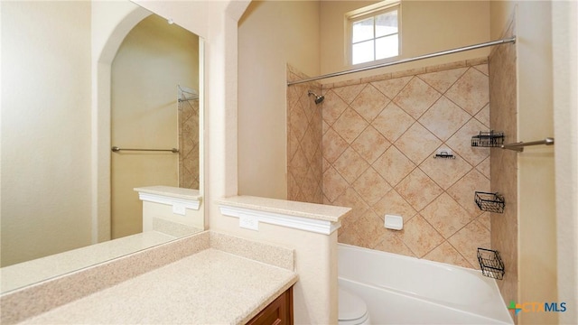322 Wauford Way, New Braunfels, TX 78132 - bathroom featuring vanity, toilet, and shower / bath combination