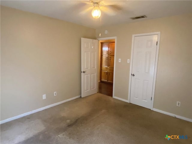 505 Sun Meadows Dr, Harker Heights, TX 76548 - unfurnished bedroom with carpet flooring, baseboards, and a ceiling fan