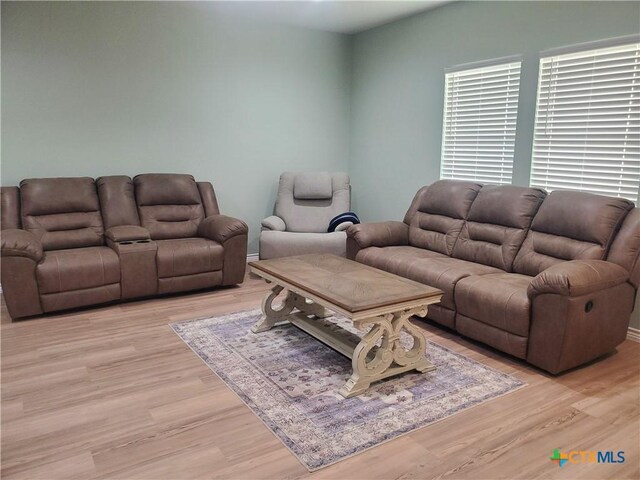 1201 W Houston Ave, Seadrift, TX 77983 - living room featuring light wood-style flooring