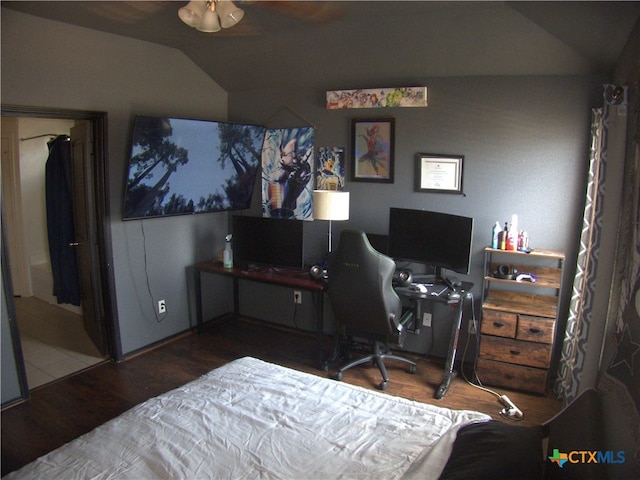 2726 Settlement Rd, Copperas Cove, TX 76522 - bedroom with lofted ceiling and wood finished floors