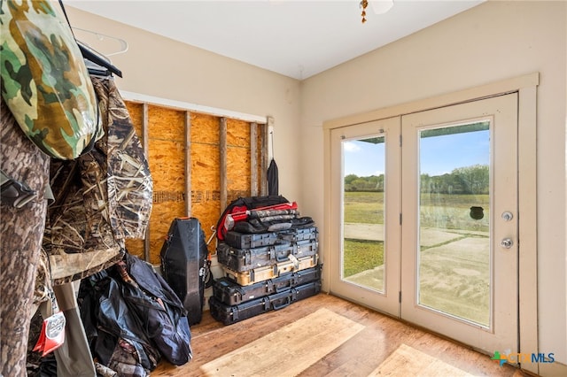 entryway featuring light hardwood / wood-style floors