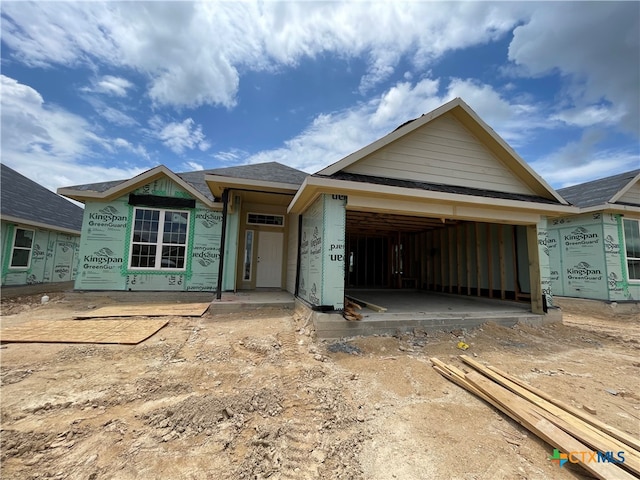 view of unfinished property