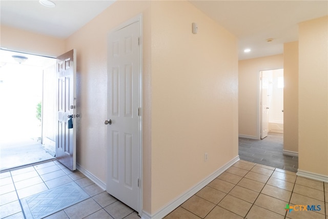 view of tiled entryway