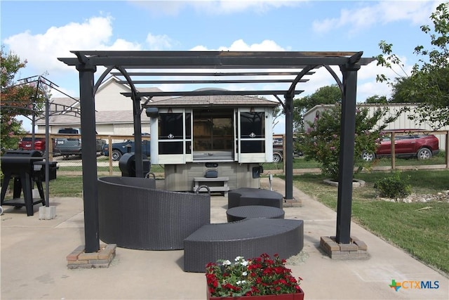 2734 Rock Rd, Troy, TX 76579 - view of patio / terrace with a pergola and area for grilling