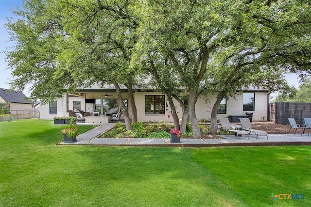127 Cumberland Dr, Belton, TX 76513 - rear view of house featuring a patio and ceiling fan