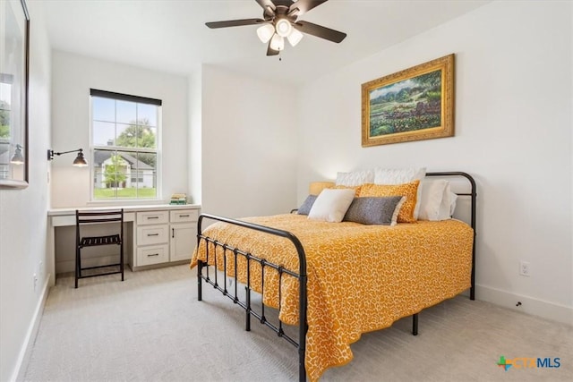 127 Cumberland Dr, Belton, TX 76513 - bedroom with baseboards, light colored carpet, and a desk