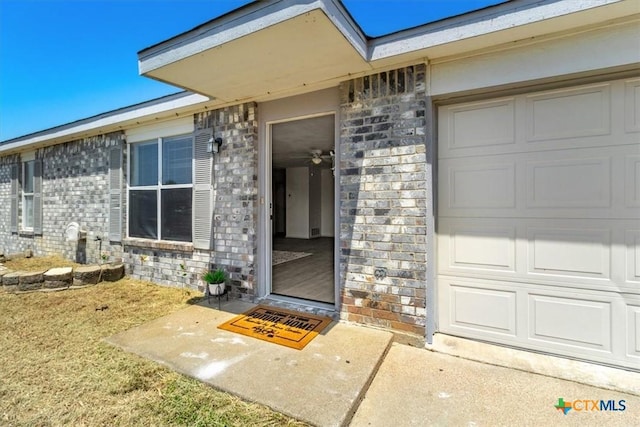 property entrance featuring a garage