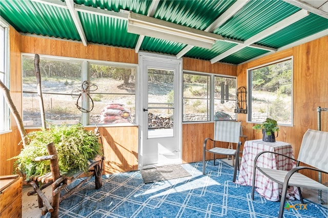 view of sunroom