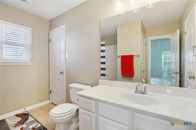 2604 Whitehurst Dr, Round Rock, TX 78681 - bathroom featuring tile patterned floors, vanity, and plenty of natural light